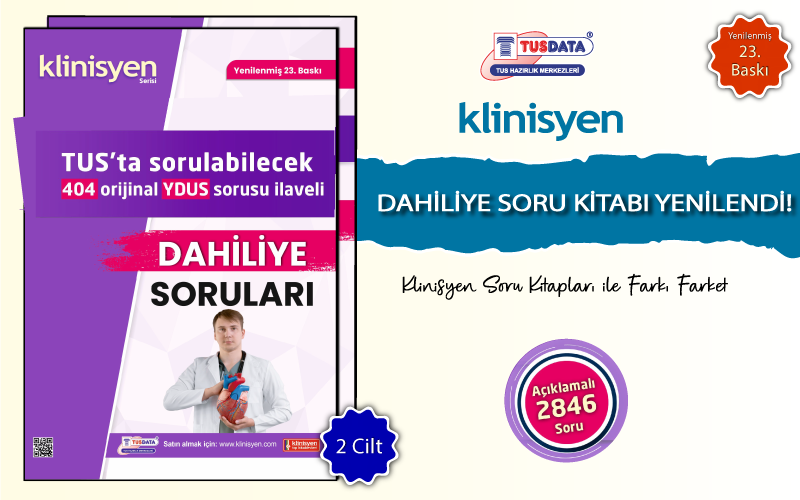 Klinisyen Dahiliye Soru Kitabı Yenilendi! (23. Baskı)