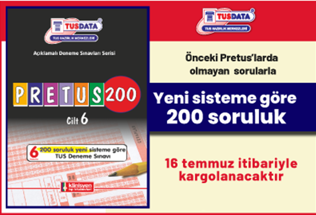 Yeni sisteme göre 200 Soruluk Pretus200 6 Cilt !