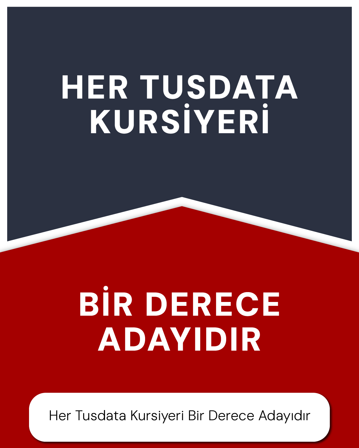 Her TUSDATA Kursiyeri bir derece adayıdır