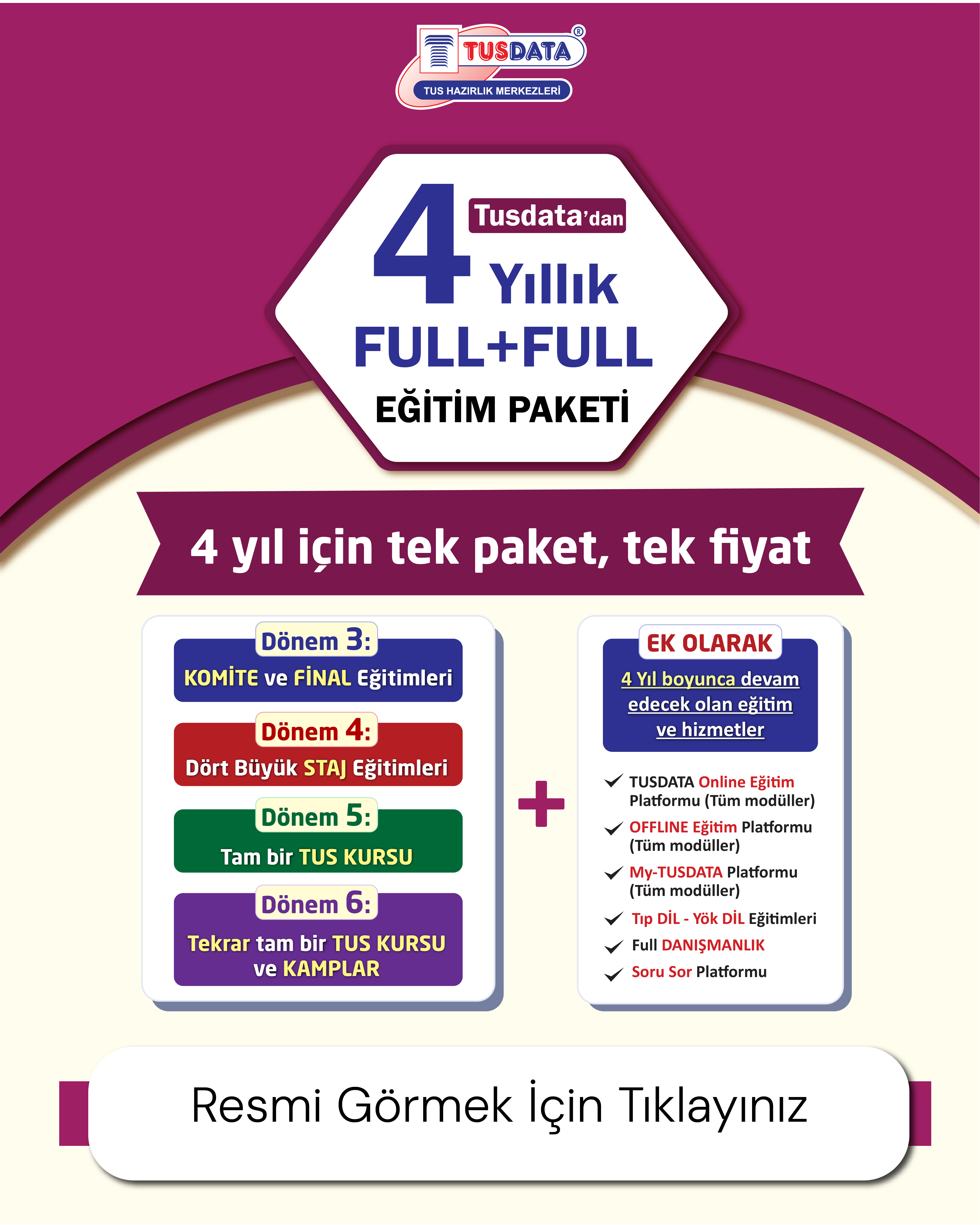 4 Yıllık Full+Full Eğitim Paketi