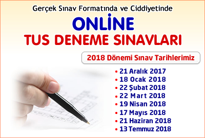 2018 Dönemi Online TUS Deneme Sınavlarımız!