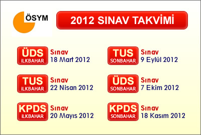 ÖSYM 2012 Sınav Takvimi Açıklandı!