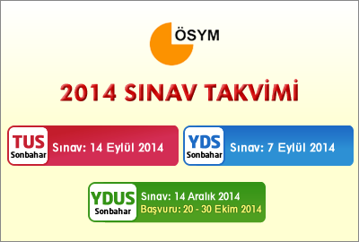 2014 Sınav Takvimi Açıklandı!