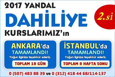 2017 YANDAL Dahiliye Kursumuz Tamamlandı!